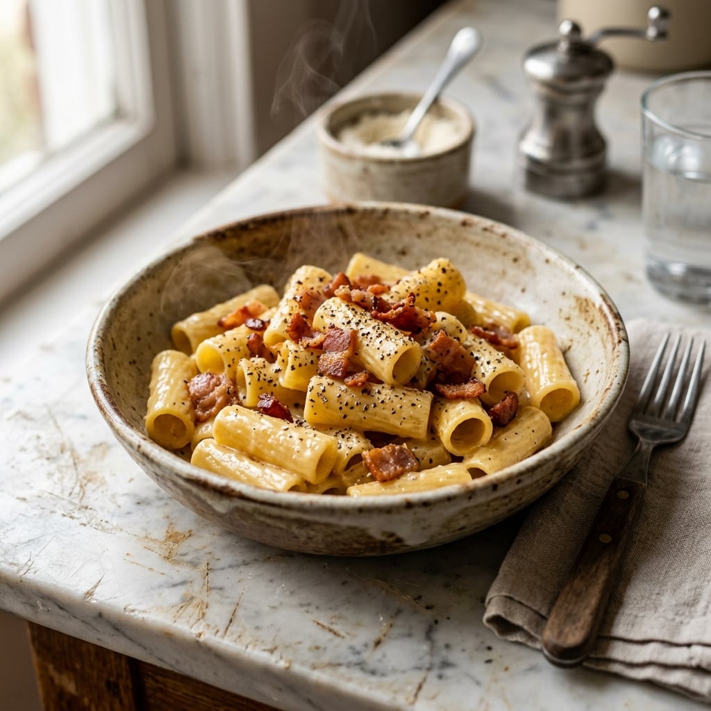 The True Roman Carbonara — Why Cream + Lardons Fail for Two Technical Reasons